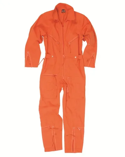BW Fliegerkombi orange - Neu für Paintball und Security - Wanderhosen in Größe 46, ideal für Camping, Outdoor und Military-Einsätze mit robustem Material und hoher Bewegungsfreiheit.