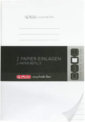 Herlitz 50034123 Refill für Notizheft flex - A5 Nachfüll-Einlagen, 2 x 40 Blatt liniert aus FSC-Mix, ideal für kreative Notizen