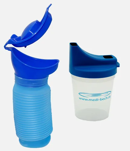 Medi-Bech 250 ml Schnabeltasse und Uriwell 800 ml Mobil-Urinal