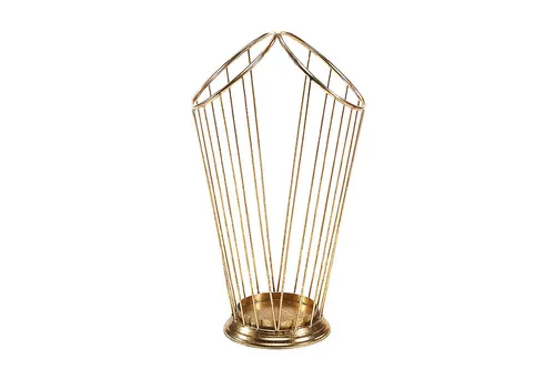 Kobolo Schirmständer DOUBLE - Goldfarbener Regenschirmständer mit zwei Öffnungen - Schirmständer aus Metall mit zwei Öffnungen, ideal für jeden Einrichtungsstil. Der goldfarbene Look sorgt für einen modernen Akzent in Ihrem Eingangsbereich.