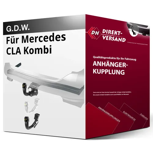 G.D.W. Abnehmbare Anhängerkupplung für Mercedes CLA Kombi (15-19)