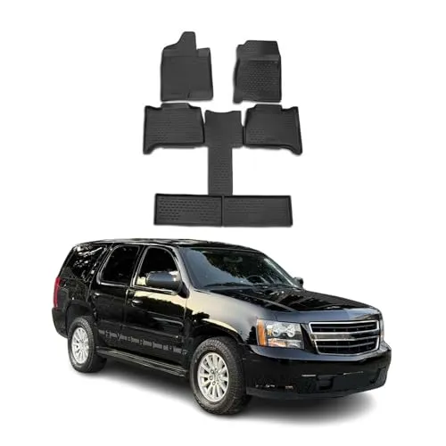 OMAC Auto-Fußmatten für Chevrolet Tahoe 2007-2014 - Fahrzeugspezifische 3D-Automatten, wasserdicht und rutschfest für optimalen Schutz und Sicherheit im Innenraum. Ideal für Chevrolet Tahoe mit Kapitänssitzen.