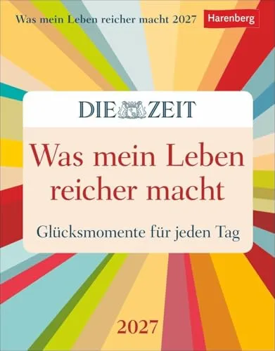 Was mein Leben reicher macht Tagesabreißkalender 2027 von Harenberg
