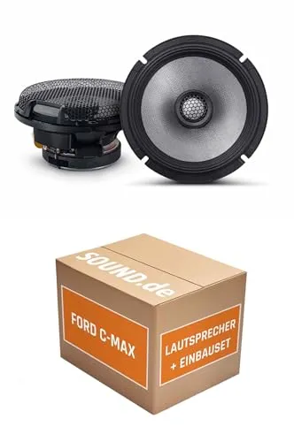 Lautsprecher Boxen Einbaupaket für Alpine R2-S65 kompatibel mit Ford C-MAX hinten | Set für Zwei Türen 100W MAX