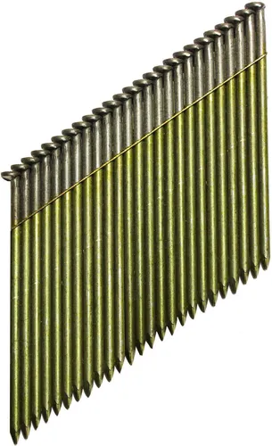 Dewalt 34 Grad Drahtgebunden Nägel G12 - 2,8 x 50 mm - Nägel für handelsübliche Nagler, mit Kunstharzbeschichtung für bessere Gleiteigenschaften und Ringschaft für hohe Haltekraft. Ideal für feuchte Umgebungen, mit 2200 Stück im Pack.