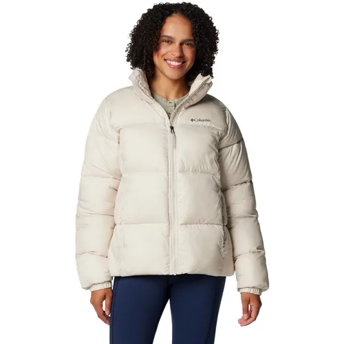 Columbia Puffect II Full Zip Jacket 2090291278 - Damen Funktionsjacke in Beige, ideal für kalte Wintertage, bietet hervorragende Wärme und Komfort durch hochwertige Polyesterfüllung.