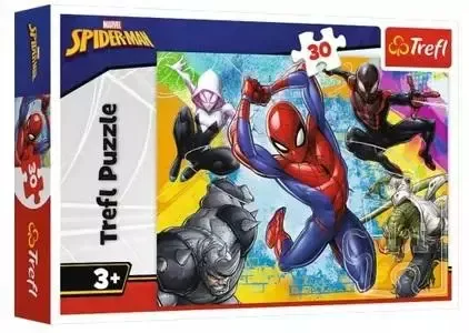 Puzzle 30 elementów. Spider-Man. Kolory Spider-Mana Trefl 5900511183078