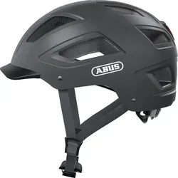ABUS Stadthelm Hyban 2.0 - Fahrradhelm mit Rücklicht - Fahrradhelme, sicherer Schutz mit ABS-Hartschale und Reflektoren für hohe Sichtbarkeit, ideal für den Großstadtdschungel. Ponytail-kompatibel für Langhaarfrisuren.