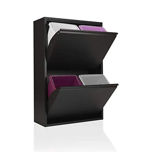 Betten-ABC Refina – platzsparender Mehrzweckschrank - Haushaltszubehör: Robuster Mehrzweckschrank aus pflegeleichtem Metall, ideal als Mülltrennsystem für umweltbewusste Ordnung in kleinen Räumen.