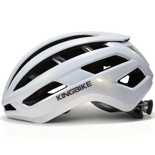 Fahrradhelm für Jugend Erwachsene Herren Damen Rennradhelm Leichtbau Belüftung Bequem 2 Größen 54-62cm (Weiß, M)