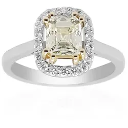 Cavill Diamantring Cavill Ring 750er Gold, 1,42 ct VS1 Asscher Diamant, Gelb-Weiß (1-tlg) gelb