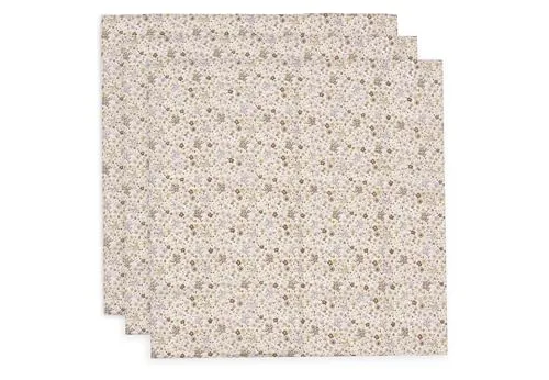 Jollein Musselin Tuch Baby – Flower Fairies – 3er Pack – 70x70cm – 100% Baumwolle – Spucktücher Baby – OEKO-TEX Zertifiziert