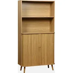 sweeek Bücherregal mit 2 Schiebetüren