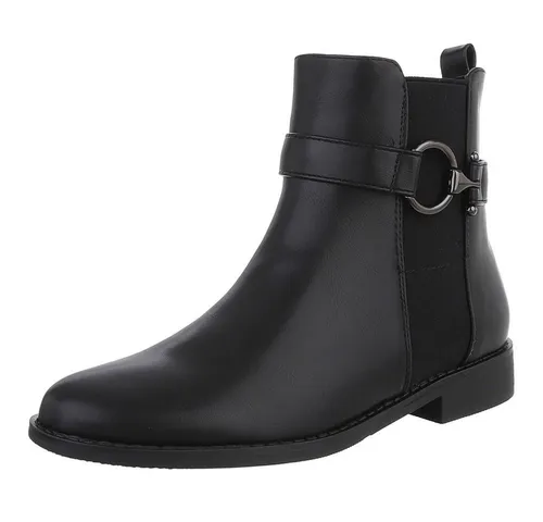 Elegante Damen-Stiefelette mit Schnalle und elastischen Einsätzen - Wanderschuhe mit modernem Flair und zeitloser Eleganz, ideal für den Alltag. Die detailreiche Schnalle und elastischen Einsätze sorgen für perfekten Sitz und modischen Akzent.