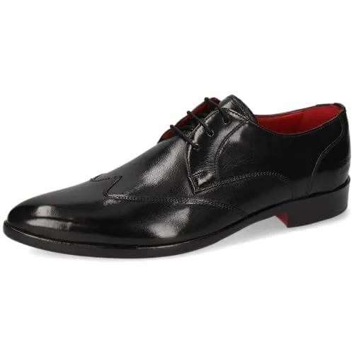 Melvin & Hamilton Derby Schuhe Herren Toni 2 Schwarz 44 - Herren-Schnürhalbschuhe aus hochwertigem Kuhleder, mit flachen Absätzen für optimalen Tragekomfort und eleganten Look.