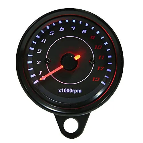 Motorrad Drehzahlmesser 0-13000 U/min mit LED Hintergrundbeleuchtung