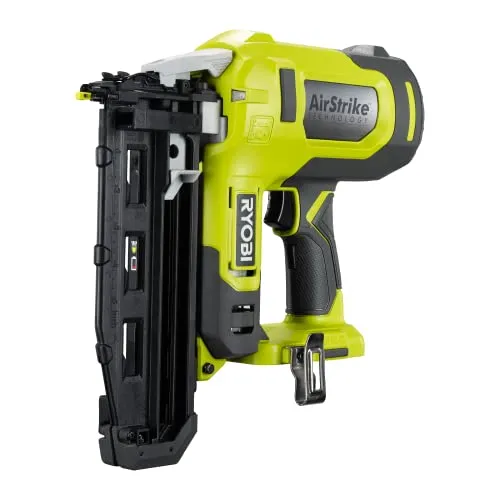 Ryobi 18 V ONE+ Brushless Akku-Nagler R16GN18-0 - Tacker für präzises Nageln mit AirStrike-Technologie, verbessertem Design für enge Stellen und großer Magazin-Kapazität für bis zu 100 Nägel.