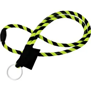 Böttcher-AG Schlüsselband neongrün/schwarz, Textil, Schlüsselring, 45cm, Sicherheitsverschluss