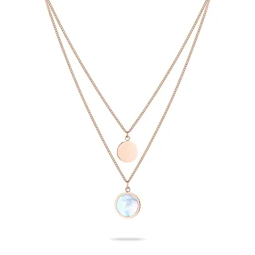 Tamaris Halskette TJ-0433-N-45 IP Roségold - Ketten für Damen, elegante Layering Halskette aus poliertem Edelstahl in IP Roségold, perfekt als Geschenk in schöner Tamaris Verpackung.