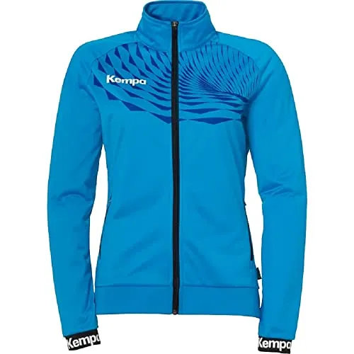 Kempa Trainingsjacke WAVE 26 POLY JACKE WOMEN - Sportjacke für Frauen - Sportjacke mit 2face dry tech für optimalen Komfort, inklusive zwei Reißverschlusstaschen und stylischem Design mit Kontrastfarben.