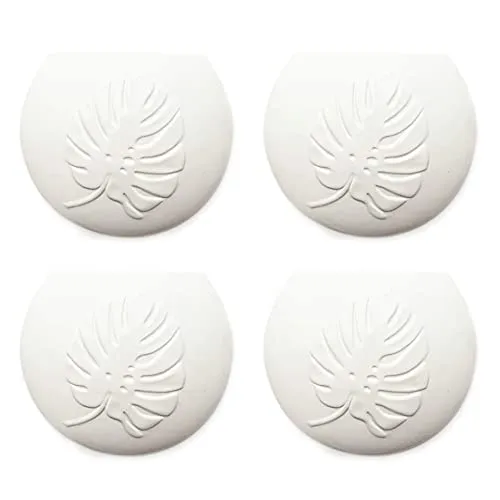 Metrox Wandvase Luftbefeuchter 4-teiliges Set aus Keramik Botanical flach zur Befestigung am Heizkörper Heizung Wasserverdunster Diffuser a1658