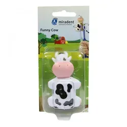 Miradent Kinderzahnbürstenhalter Funny Kuh in weiß von Hager Pharma