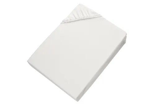 SCHÖNER WOHNEN Spannbettlaken BASIC 100x200 cm - Hochwertiges Spannbettlaken aus Mischgewebe mit Rundum-Gummizug für perfekten Sitz und höchsten Schlafkomfort. Pflegeleicht, atmungsaktiv und in stilvollem Weiß – ideal für moderne Schlafzimmer.