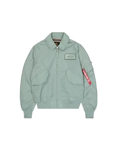 Produktbild Alpha Industries Regular Fit Bomberjacke mit Logo-Patch in Schilf, Größe XL