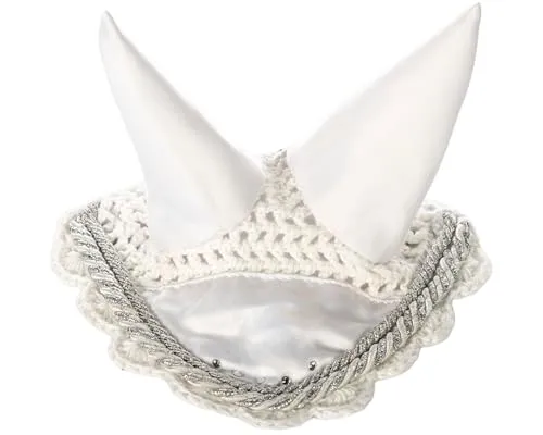 HKM Kinder Hobby Horsing Fliegenhaube Turnier, Weiß, One Size