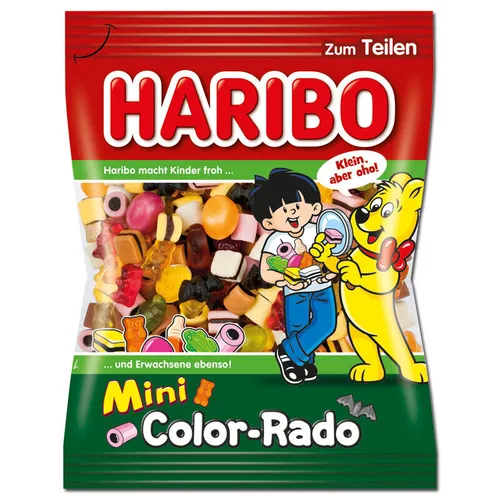  Haribo Mini Color-Rado, Fruchtgummi, Lakritz, 160g Beutel 8,06€/1kg