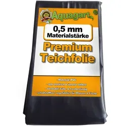 Teichfolie PVC 1m x 2m 0,5mm schwarz - Ideal für Gartenteiche - Teichfolien für langlebige Gartenteiche, extrem flexibel und dehnbar, passt sich optimal den Konturen an und sorgt für zuverlässigen Schutz gegen Sickergruben.