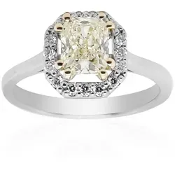 Cavill Diamantring Cavill VS1 Diamantring 1,21 ct antik 18K Gelb-Weißgold Damen (1-tlg) gelb