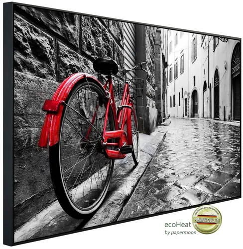Papermoon Infrarotheizung INFRAROT-BILD-HEIZUNG Retro Old Town Bike - Stilvolle Infrarotheizung mit Retro-Motiv, TÜV-zertifiziert. Effiziente Strahlungswärme für Ihren Innenbereich, Montage an Wand oder Decke möglich. Ideal für individuelles Raumdesign.