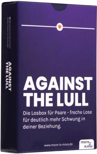 more is more Against The Lull | Paarspiel, Losbox für Paare, 52 Loskarten, romantische & lustige Aufgaben für Beziehung, Partner & Spieleabend, Geschenk für Valentinstag, Jahrestag - ab 16 Jahren