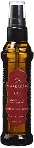 Marrakesh Oil Hair Styling Elixir, Haaröl-Elixier zum Frisieren - Hairstyling-Öl mit 60 ml, sorgt für lang anhaltende Frizz-Kontrolle und macht das Haar seidig, geschmeidig sowie flexibel für einfaches Frisieren.