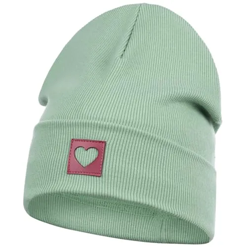 Smarilla Mütze Beanie Mädchen Damen Kinder Übergangsmütze, 50-52, Mintgrün