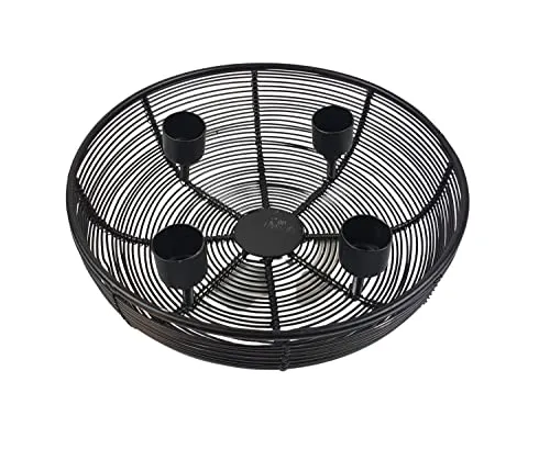 Adventskranz Metallschale schwarz Ø 20,5 cm von Sesua