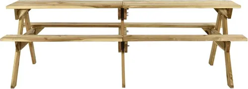 vidaXL Picknicktisch 220x122 cm mit Bänken aus imprägniertem Kiefernholz - Genießen Sie gesellige Stunden im Freien mit diesem stabilen Picknicktisch aus imprägniertem Kiefernholz. Ideal für Gartenpartys und Familienfeiern, bietet er ausreichend Platz und ist witterungsbeständig.