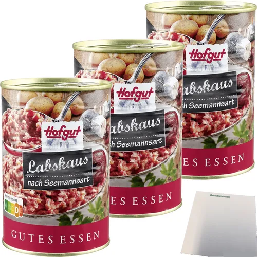 Hofgut Labskaus 35% Rindfleisch 3er Pack 3x400g Dose usy Block