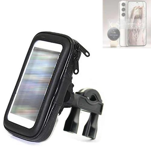 Fahrradhalterung für Samsung Galaxy S23 – universale Lenkstangenhalterung Bikehold - Praktische Fahrradhalterung für Samsung Galaxy S23, spritzwassergeschützt und touch-sensitive. Ideal für alle Fahrräder und E-Bikes. Sicherer Halt am Lenker für unbeschwertes Fahren.
