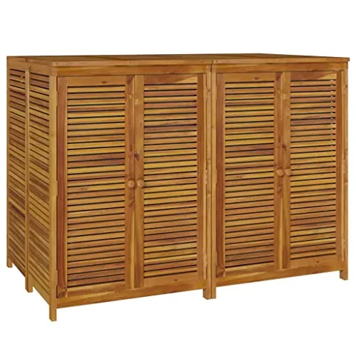 vidaXL Gartenbox aus Akazienholz 140x87x104 cm - Sonstige Gartenmöbel - Robuste Gartenbox aus massivem Akazienholz mit reichlich Stauraum und wasserfesten Innenbeuteln für optimalen Schutz deiner Utensilien.