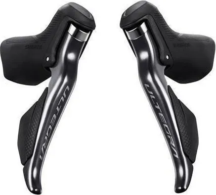 Shimano Ultegra Di2 STI ST-R8150 Set - Hochwertige Schalt- und Bremsgriffe für 2x12-fach Systeme, präzise Schaltvorgänge und ergonomisches Design für optimales Fahrvergnügen.