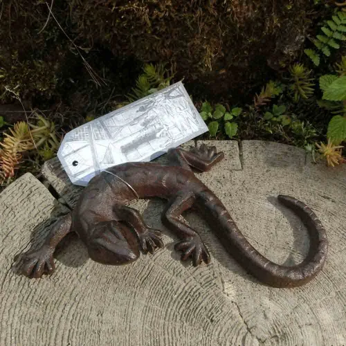 Salamander Gecko Echse Gusseisen Eidechse Gartendekoration Tiere TT158