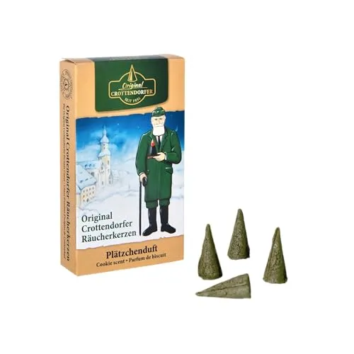 Crottendorfer Räucherkegel Original Crottendorfer Räucherkerzen Duft-Auswahl Weihnachtsdüfte (24 Stück pro Packung), Original Erzgebirge
