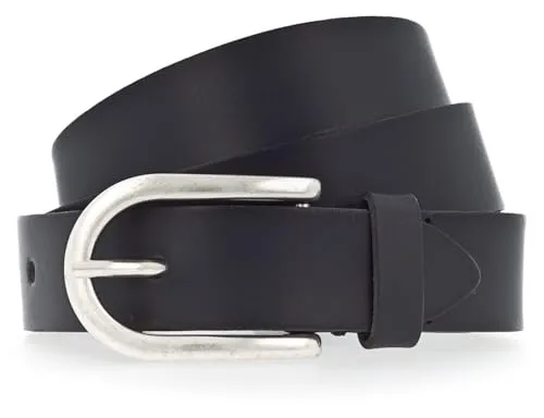 Vanzetti Damen Gürtel schwarz 100 - Damen-Gürtel aus hochwertigem Leder, zeitloses Design für jeden Anlass und perfekt kombinierbar.