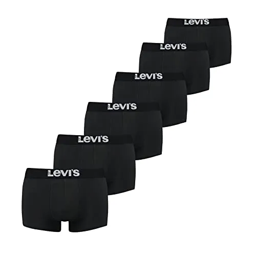 Levi's Herren Trunk Unterhosen, Größe XL, schwarz - Herrenunterhosen aus 95% Baumwolle, 5% Elasthan für perfekten Tragekomfort. Mit breitem Logobund und körpernahem Schnitt – ideal für den Alltag.