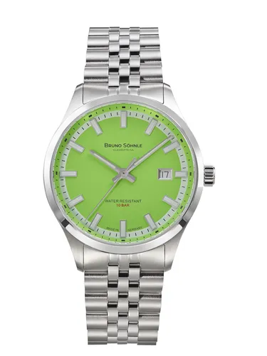 Bruno Söhnle Glashütte Herrenuhr 17-12230-440 Turin Automatik Uhr Grün - Armbanduhren für Herren, elegante Automatik-Uhr in trendigem Grün, perfekte Kombination aus Stil und Präzision.