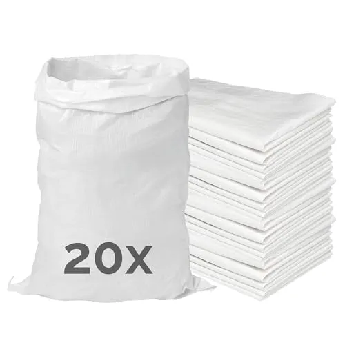 Garronda Polypropylensack 85 x 50 cm 20 Stück Getreidesack aus PP für Lagerung & Sand reißfest 25 kg belastbar – vielseitig einsetzbar: Gewebesäcke Sandsäcke Gartensack Hochwasserschutz GD-0161