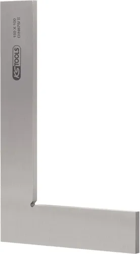 KS Tools 300.0257 Flachwinkel 200mm nach DIN 875/2 - Präzisions-Flachwinkel aus Spezial-Werkzeugstahl, ideal für exakte Messungen im Maschinenbau. Mit geschliffenen Prüfflächen für zuverlässige Ergebnisse.