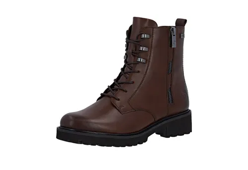 Schnürstiefelette REMONTE, Damen, Gr. 45, dunkelbraun - Modische Schnürstiefelette aus Leder mit wasserabweisender TEX-Membran, ideal für Wanderungen und den Alltag. Komfortabel und atmungsaktiv, perfekt für jedes Wetter.